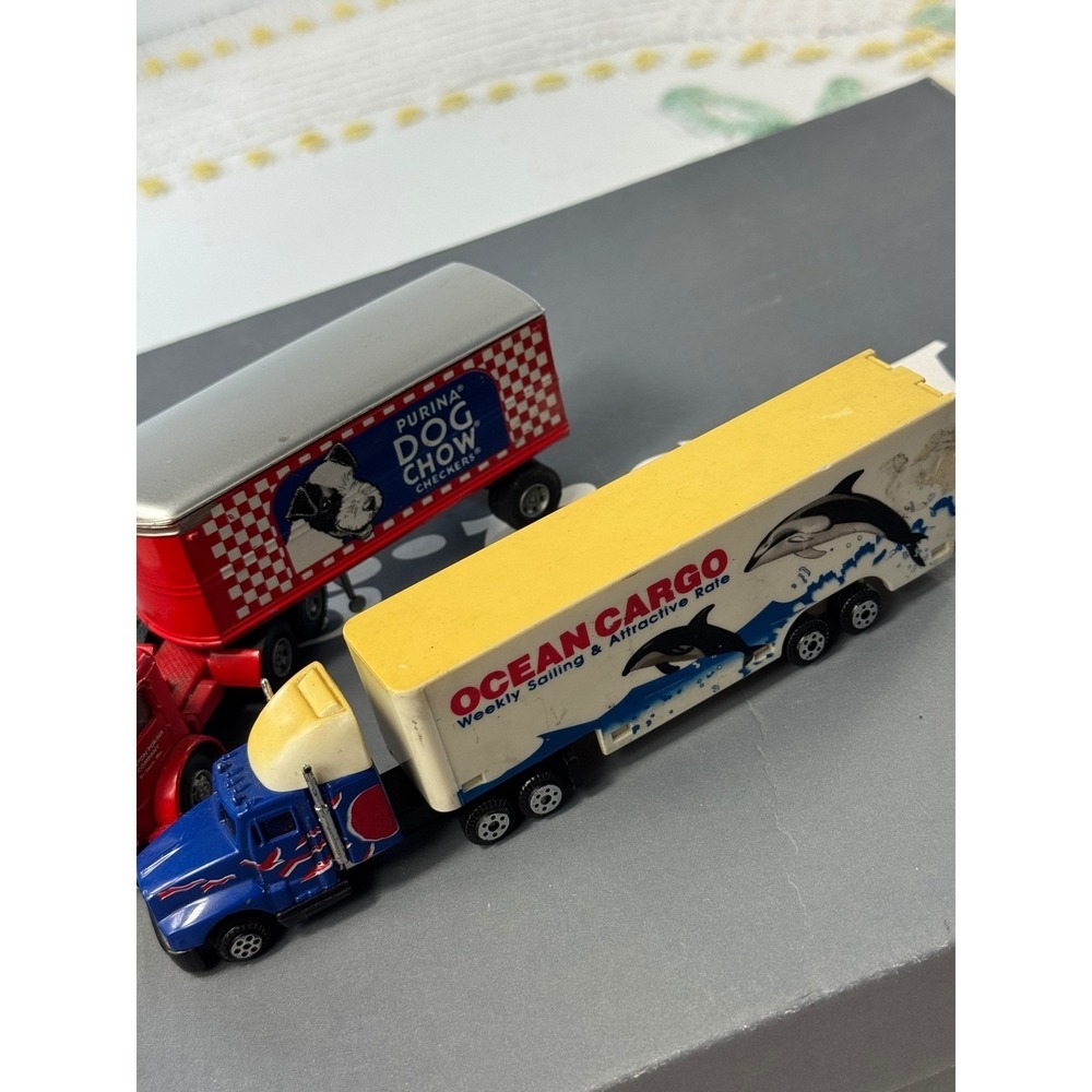 Vintage High Speed Diecast Semi Truck Lot Purina Dog Chow & Ocean Cargo Dolphin - Picture 9 of 16
